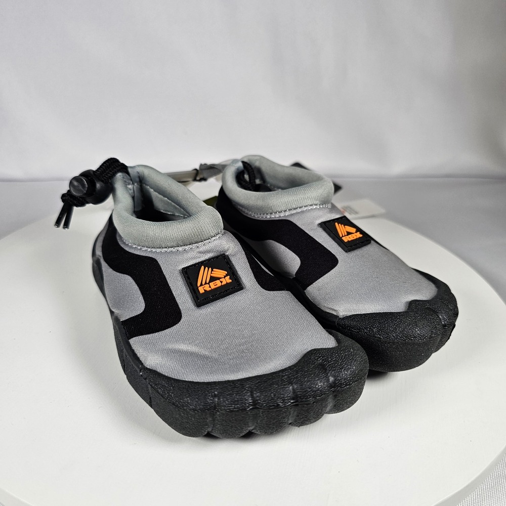 RBX Kids Water Shoes Size S (5/6) Gray‎ Black Swim Beach Pool Reebok